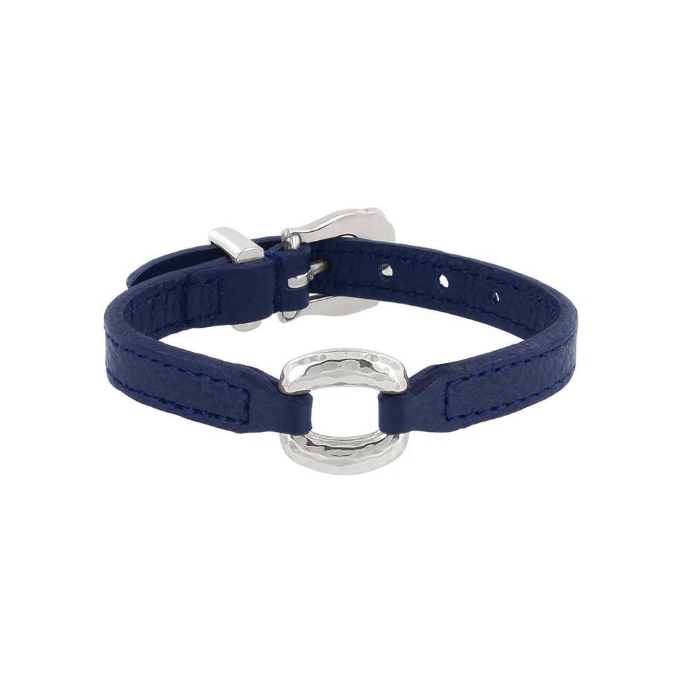 NEW BRIGHTON women's timeless leather bracelet in bluebell